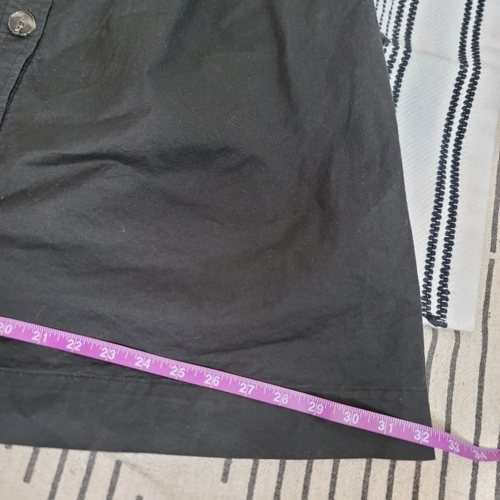 TRINK TURK A LINE BUTTON FRONT BLACK PLEATED SKIRT, SZ 12